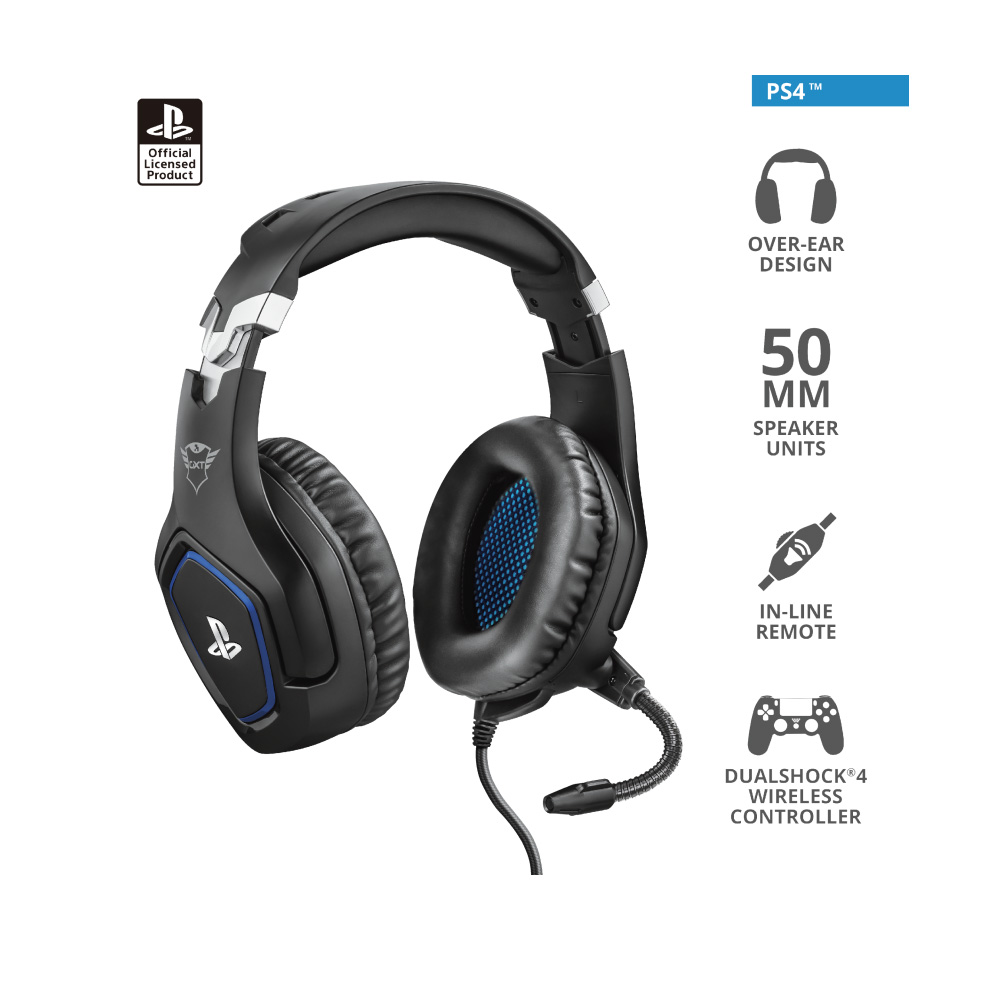 Trust GXT 488 Forze PS4 Gaming Headset PlayStation® official licensed ...