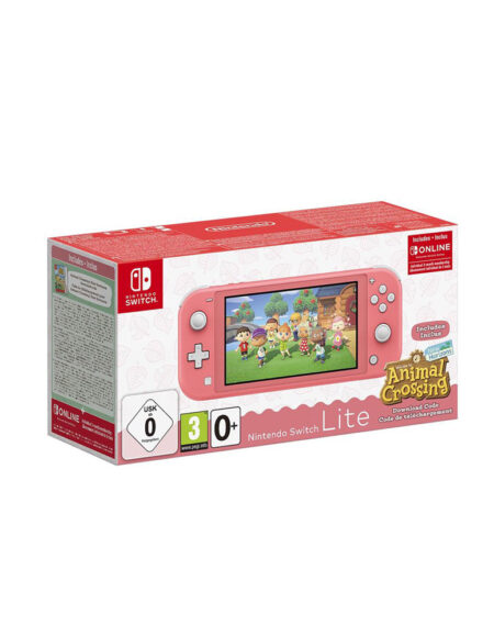 Nintendo Switch Lite Coral Pink & Animal Crossing & 3 Months Nso mega kosovo kosova