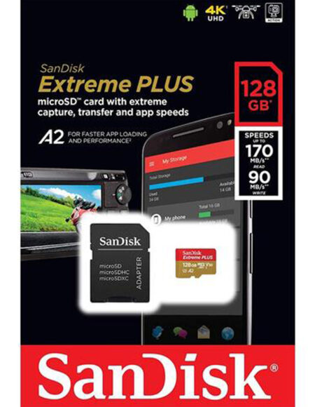 SanDisk 64GB 170mb/s Extreme UHS-I microSDXC Memory Card A2 mega kosovo prishtina pristina kosova