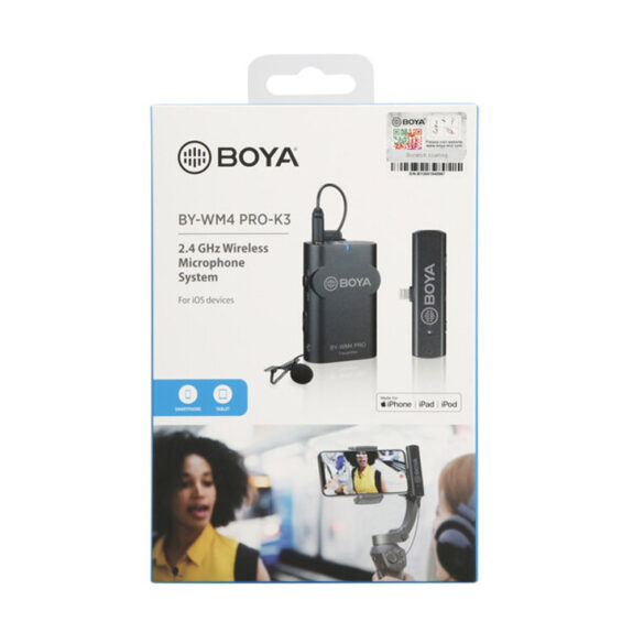 BOYA BY-WM4 PRO-K3 Digital Wireless Omni Lavalier Microphone System for Lightning iOS Devices (2.4 GHz) mega kosovo kosova pristina prishtina